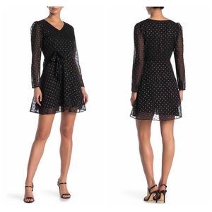 Walter Baker Mini Metallic Polka Dot Dress
